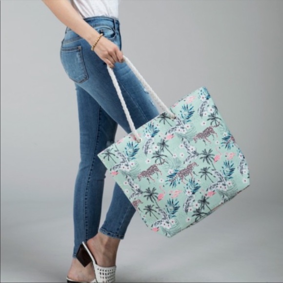NWT RUGGINE tropical tote. Great for the 🏖 BEACH/VACATION - Picture 6 of 9